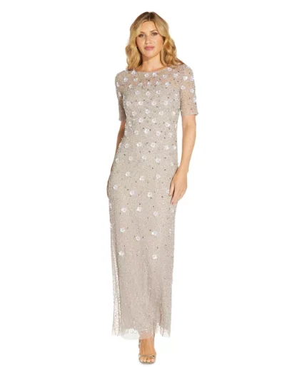 Embellished Floral Sheath Dress