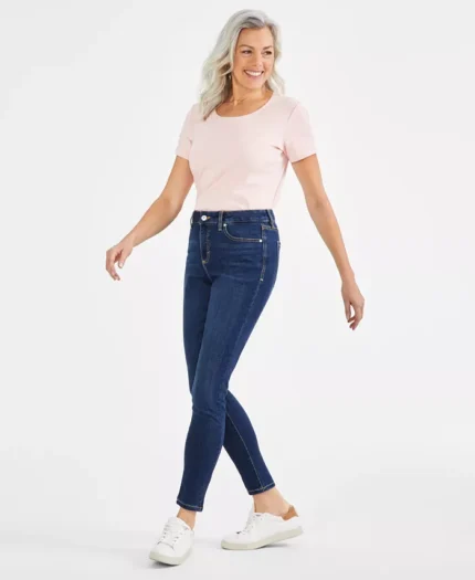 Women's Mid-Rise Curvy Skinny Jeans, Created for Macy's