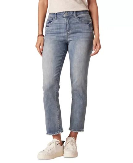 Petite Ab Solutions High-Rise Straight-Leg Jeans